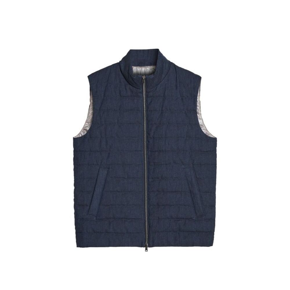 Herno Linen Down Gilet Men